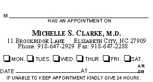 MA APPOINTMENT CARD 8
